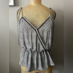 Black and White Spaghetti Strap Top